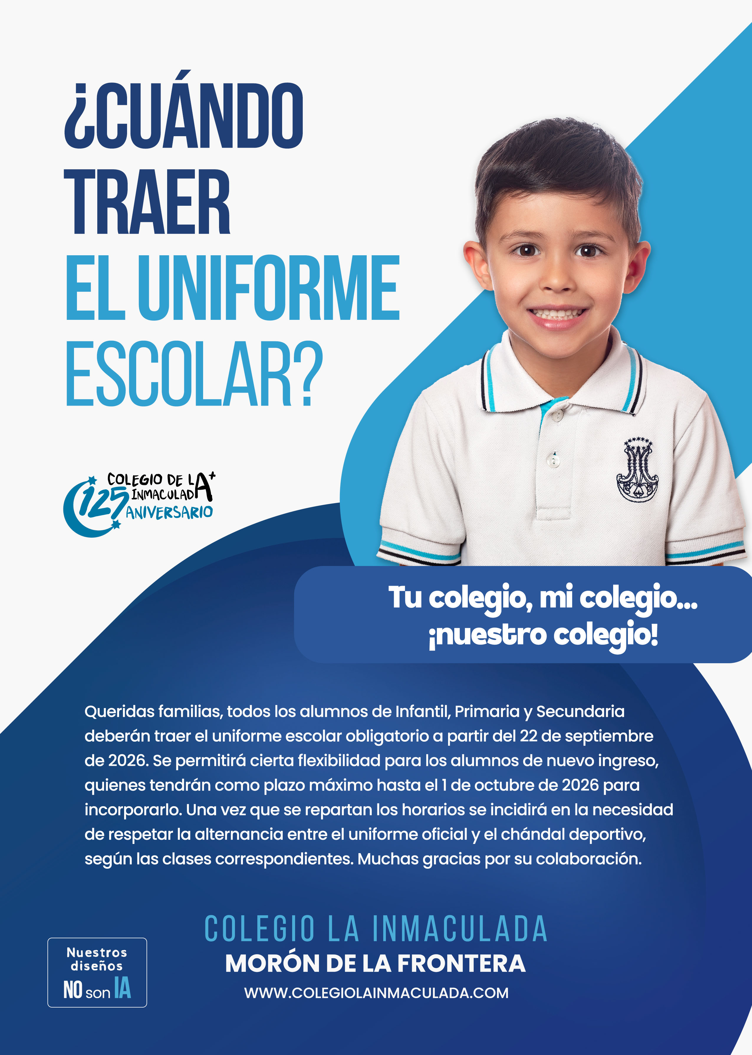 ¿Cuándo traer el uniforme escolar en este nuevo curso?